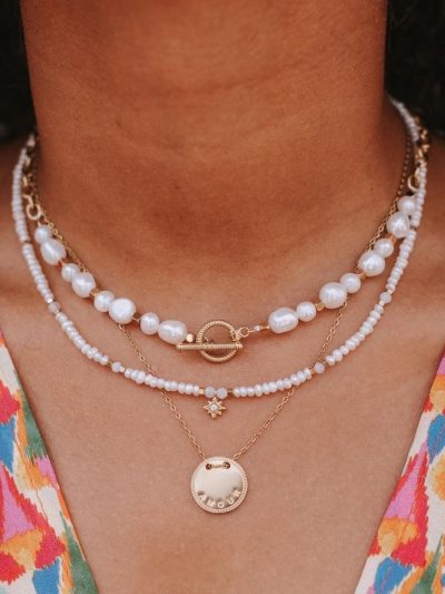 collier doré femme