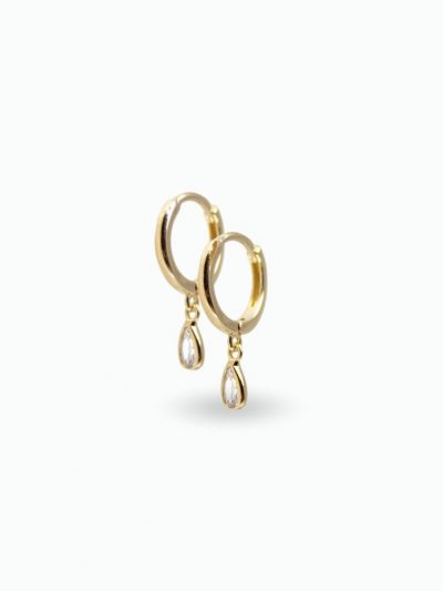 boucles d'oreilles pendantes plaqué or