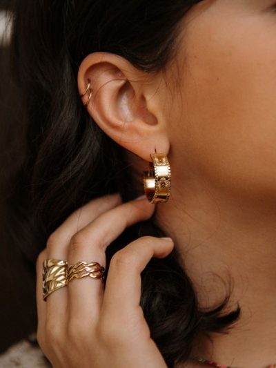 boucles d'oreilles fleurs