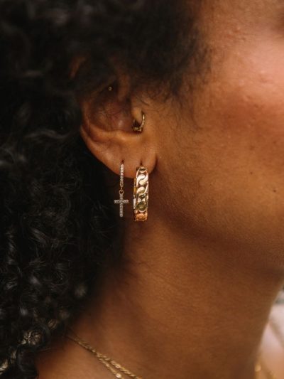 Boucles d'oreilles créoles plaqué or