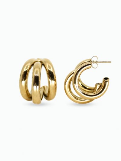 Boucle d’oreille triple anneaux