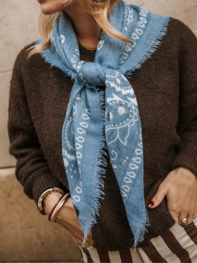 Bandana bleu clair