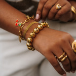 Bracelet grosses perles fantaisie