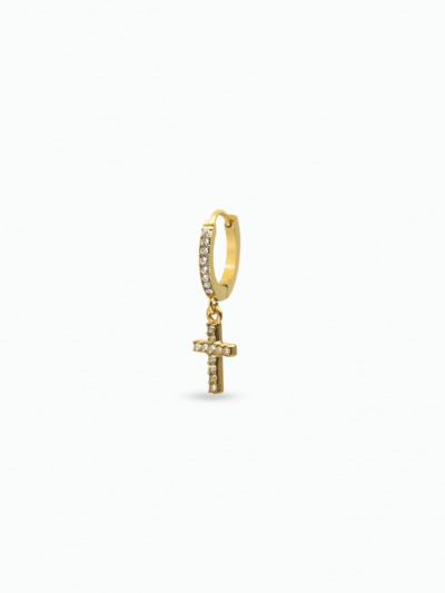 Boucles d'oreilles créoles croix