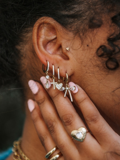 Boucles d'oreilles créoles croix
