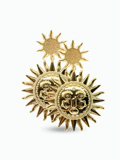 boucles d'oreilles soleil pendantes